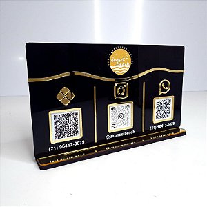 Placa PIX com 3 Qr Code - MOD 005