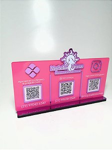 Placa PIX com 3 Qr Code - MOD 005