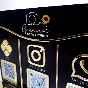 Placa PIX com 3 Qr Code - MOD 005