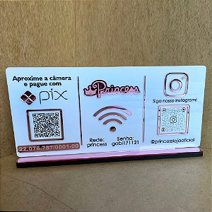 Placa PIX com 3 Qr Code - MOD 005