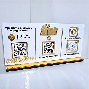 Placa PIX com 3 Qr Code - MOD 005