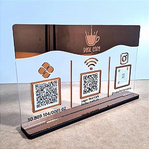 Placa PIX com 3 Qr Code - MOD 005