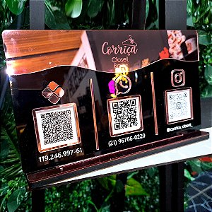 Placa PIX com 3 Qr Code - MOD 005