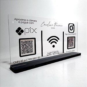 Placa PIX com 3 Qr Code - MOD 002