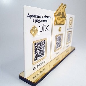 Placa PIX com 3 Qr Code - MOD 002