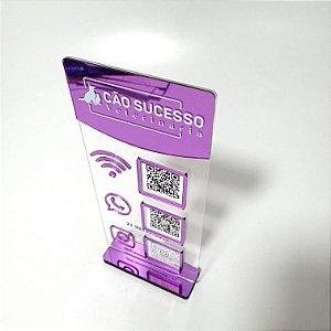 Placa PIX QR Code e Instagram com Logotipo