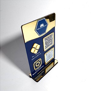 Placa PIX QR Code e Instagram com Logotipo