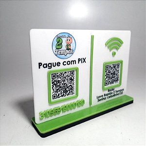 Placa PIX e Instagram QR Code com Logotipo