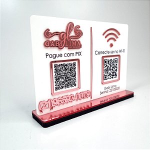 Placa PIX e Wifi QR Code com Logotipo