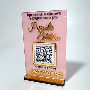 Placa PIX QR Code com Logotipo