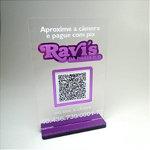 Placa PIX QR Code com Logotipo