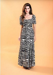 VESTIDO LONGO DANDARA ZEBRA