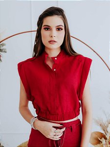 BLUSA LINHO VERMELHO STREAK