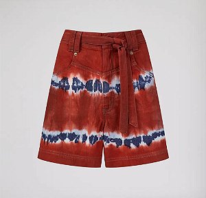 SHORTS SARJA TIE DYE BRUMM VERMELHO