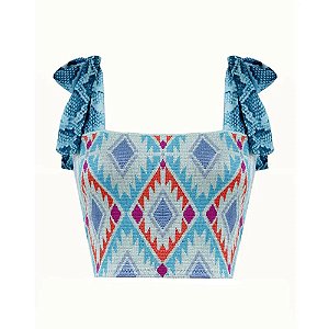 CROPPED TOP ISIS AZUL