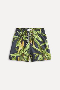 SHORT MINI PF ESTAMPADO BANANAL MARINHO