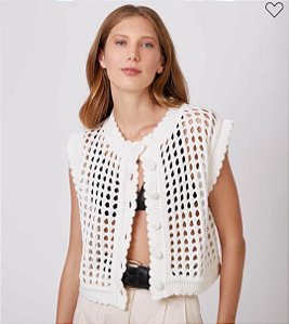 BLUSA MIX CROCHE NAJLA NKF OFF WHITE