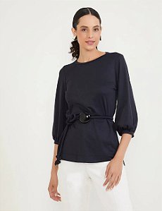 BLUSA TUNICA MANGA LONGA PRETO