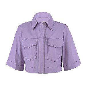 Camisa Couro Ligia- Roxo Lavanda