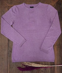 SWEATER SEM GOLA LILAS