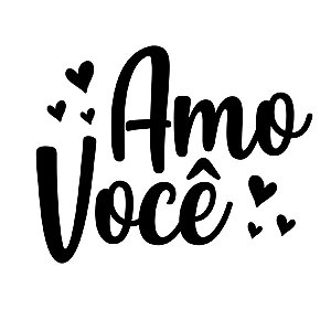 Transfer Para Balão Lettering - Amo Você Coração - 01 Unidade - Rizzo Balões