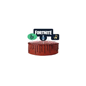 Topper para Bolo Fortnite - 04 unidades - Festcolor - Rizzo