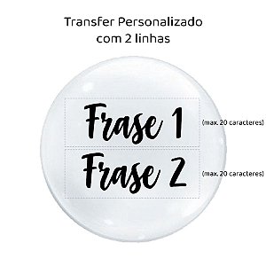 Transfer Personalizado Para Balão - 2 Linhas -  01 Unidade - Rizzo Balões