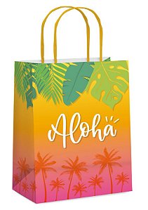 Sacola de Papel - Festa Havaiana - 10 unidades - Cromus - Rizzo