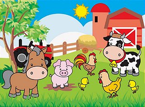 Painel Grande TNT Fazendinha -1,40x1,03cm - Piffer - Rizzo
