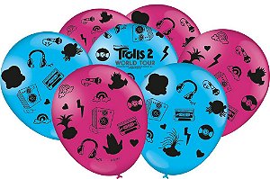 Balão Festa Trolls - 25 unidades - Festcolor - Rizzo Balões