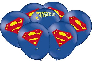 Balão Festa Superman - 25 unidades - Festcolor - Rizzo Balões