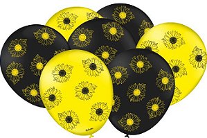 Balão Festa Girassol - 25 unidades - Festcolor - Rizzo Balões