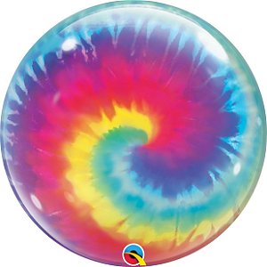 Balão de Festa Bubble Tie Dye 22" 56cm - 01 Unidade - Qualatex - Rizzo Balões