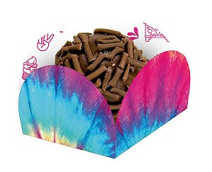 Porta Forminha Festa Tie Dye - 40 Unidades - Festcolor - Rizzo Festas