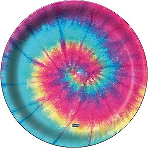 Prato de Papel 200ml Festa Tie Dye - 08 Unidades - Festcolor - Rizzo Festas