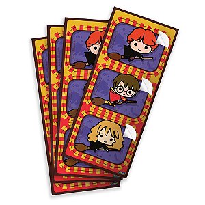 Adesivo Retangular Festa Harry Potter Kids- 12 unidades - Festcolor - Rizzo Festas