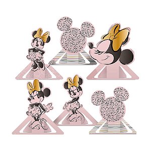 Decoração de Mesa Festa Minnie Fãs - 06 unidades - Regina -