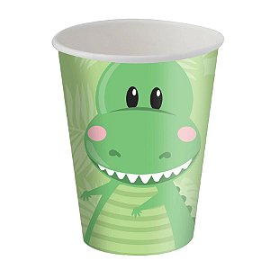 Copo Papel 200ml Festa Dino Baby - 8 Unidades - Festcolor - Rizzo