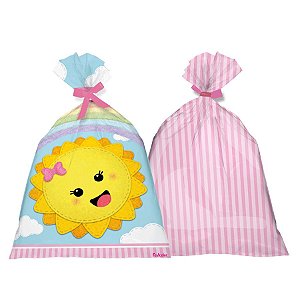 Sacola Plástica Festa Raio de Sol - 8 Unidades - Festcolor - Rizzo