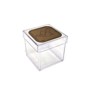Caixinha Acrílica Lembrancinha Festa Dino Baby - 5cm x 5cm 20 unidade - Rizzo