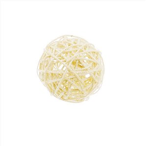 Bola Rattan Nude 6cm - 01 unidade - Cromus Natal - Rizzo Balões