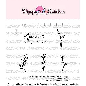 Carimbo G  Aproveite as Pequenas Coisas Cod 31000034 - 01 Unidade - Lilipop Carimbos - Rizzo