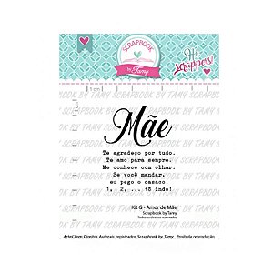 Carimbo G  Amor de Mãe Cod 71000001 - 01 Unidade - Lilipop Carimbos - Rizzo