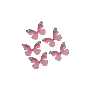 Enfeite Tecido Decorativo Borboleta Rosa - ArtLille - 10 Uni - Rizzo