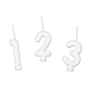 Vela Glitter Branco - 01 Unidade - Regina - Rizzo