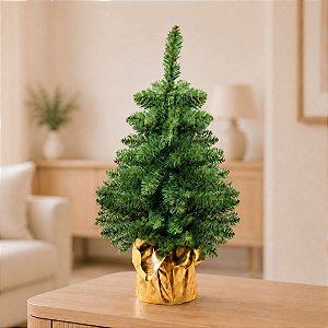 Mini Pinheiro Verde 60cm - 01 unidade - Cromus Natal - Rizzo Balões