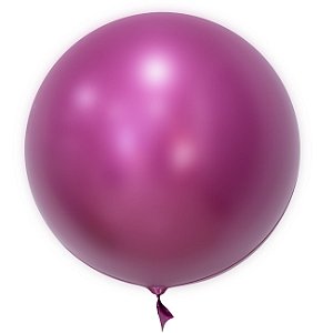 Balão de Festa Bubble Cromado Pink 24" 60cm - 01 Unidade - Mundo Bizarro - Rizzo Balões