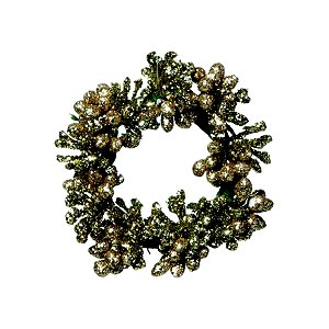 Mini Guirlanda Ouro Glitter G - 01 unidade - Cromus Natal - Rizzo Balões