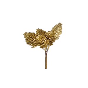 Pick Galho Ouro 10cm - 01 unidade - Cromus Natal - Rizzo