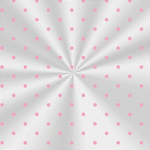 Saco Transparente Decorado Poá Rosa - 10x14cm - 100 unidades - Cromus - Rizzo